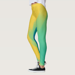 Leggings Leyendas únicas amarillas con diseño abstracto