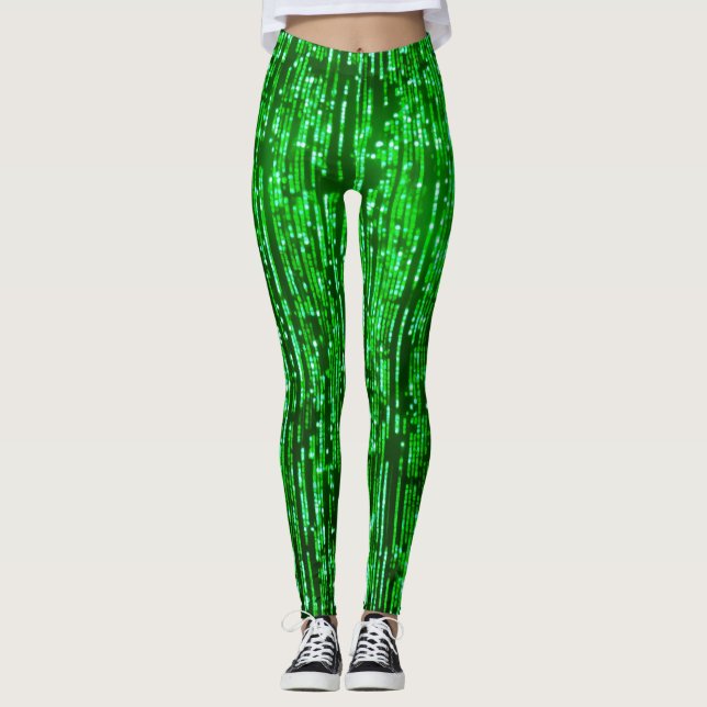 Leggings Leyendas verdes de alta cintura para las mujeres - (Anverso)