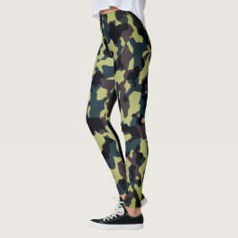 Leggings Leyendas verdes de Camo - Planta táctica de yoga p