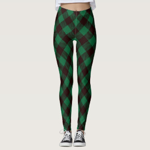 Leggings Leyendas verdes del diamante negro de las mujeres