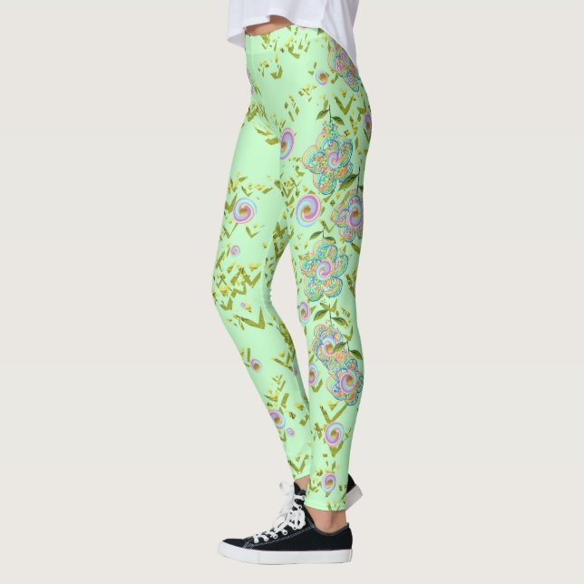 Leggings Leyendas verdes florales (Izquierda)
