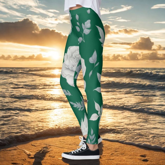 Leggings Leyendas verdes florales (Subido por el creador)