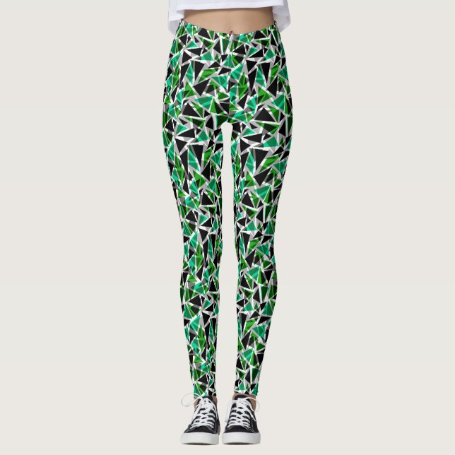 Leggings Leyendas verdes, poligonales (Anverso)