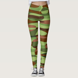 Leggings Leyendas verdes y marrones militares