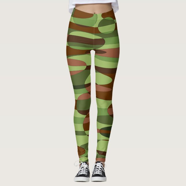 Leggings Leyendas verdes y marrones militares (Anverso)