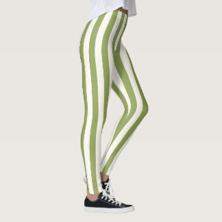 Leggings Leyendas verticales de franja verde personalizado