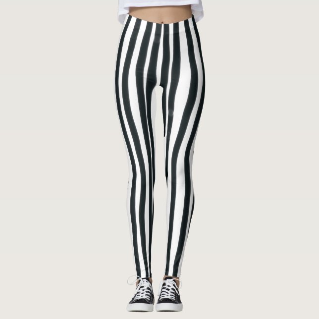 Leggings Leyendas verticales en blanco y negro (Anverso)