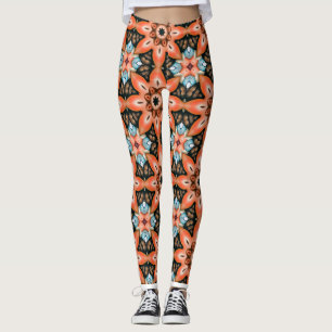 Leggings Leyendas vibrantes de Kaleidoscopio floral