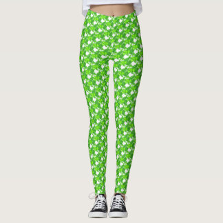 Leggings Leyendas - Vines de marfil verde 3D