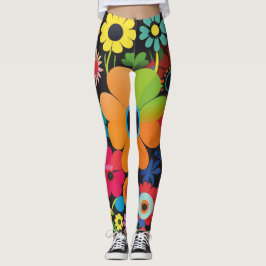 Leggings Leyendas vírgenes vívidas en esplas multicolores