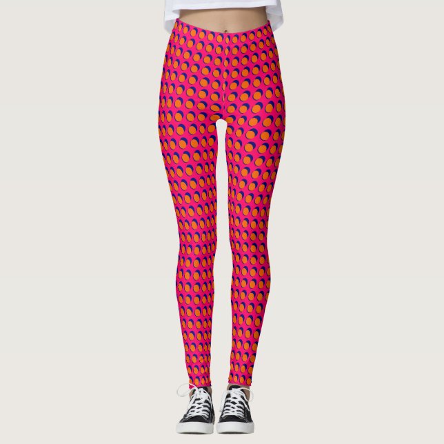 Leggings Leyendas vistas de Naranja rosa (Anverso)