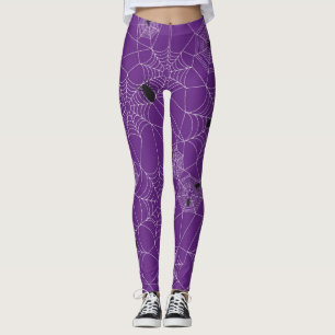 Leggings Leyendas web de araña de Halloween - morado