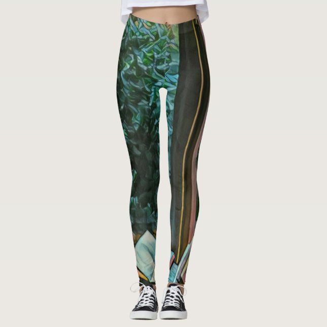 Leggings Leyendo regalo de arte (Anverso)