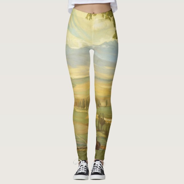 Leggings Leyes de arte "Avila Morning" de Rivera (Anverso)