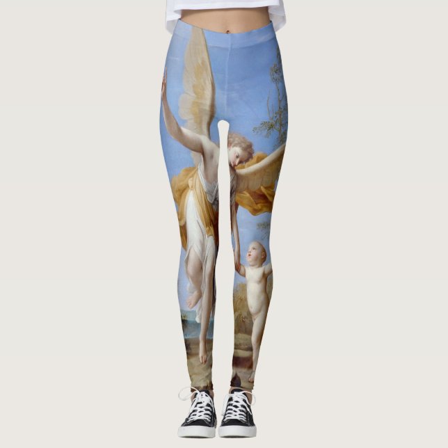 Leggings Leyes de arte de "El Ángel de la Guardia" (Anverso)