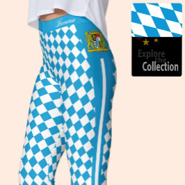 Leggings Leyes de Baviera, moda premium, Bandera bávara