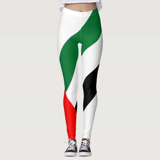 Leggings Leyes de la bandera de los Emiratos Árabes Unidos (Anverso)