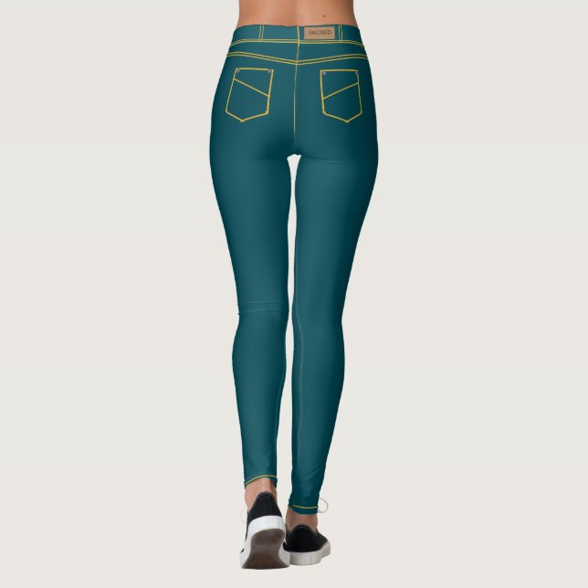 Leggings Leyes falsas de jeans azules (Reverso)
