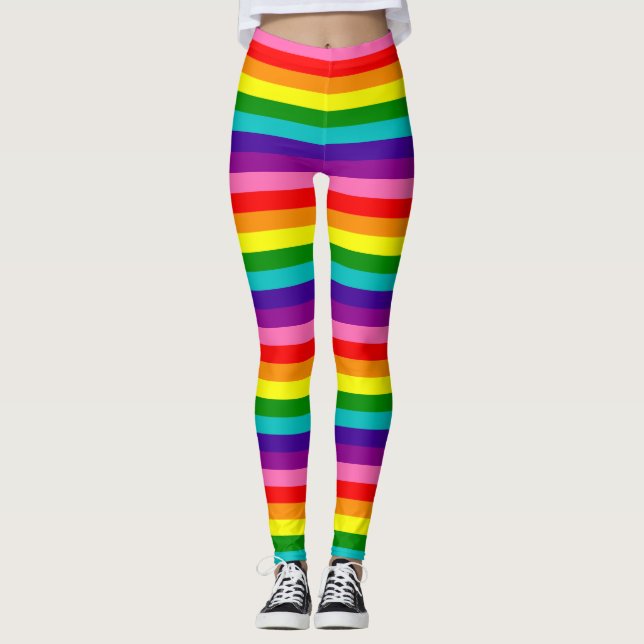 Leggings lgbt - bandera arco iris del orgullo gay  (Anverso)