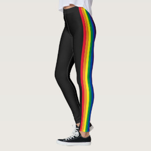 Leggings Lgbt rainbow striks bandera del orgullo gay negro