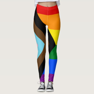 Leggings LGBTQ y Orgullo - Bandera del progreso del arco ir