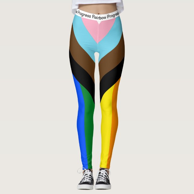 Leggings LGBTQ y Orgullo - Leyendas de la bandera del progr (Anverso)