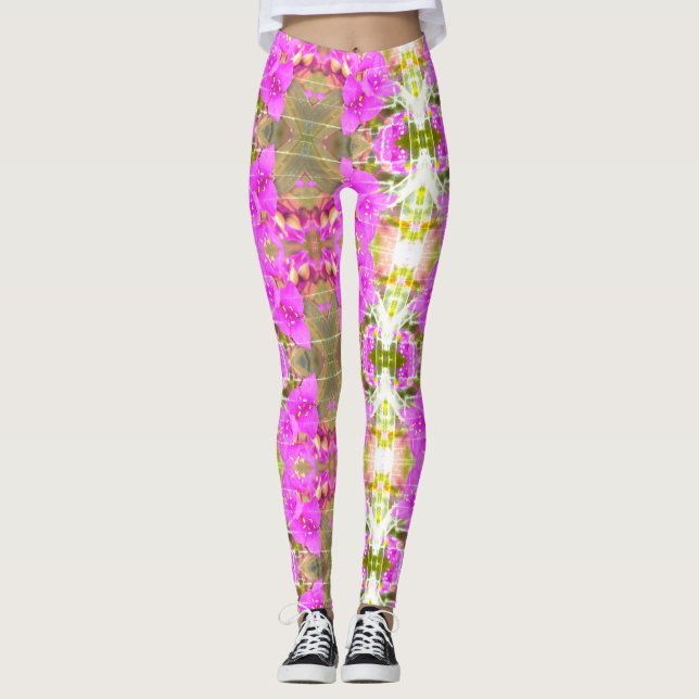 Leggings Lgngs de la flor del Tradescantia de la uva de (Anverso)
