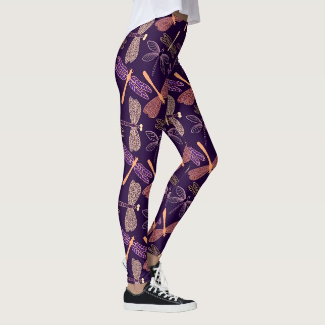 Leggings Libélulas de la noche que brillan intensamente en (Derecha)