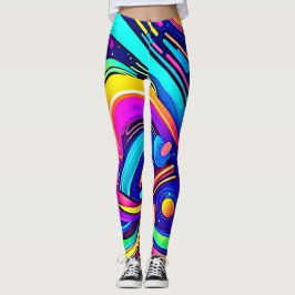 Leggings Lienzo cósmico: Un universo de color
