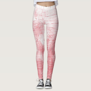 Leggings Lienzo rojo metálico: Elegancia de pincel.