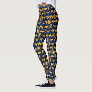 Leggings Liga de la Justicia   Diseño de símbolos de equipo