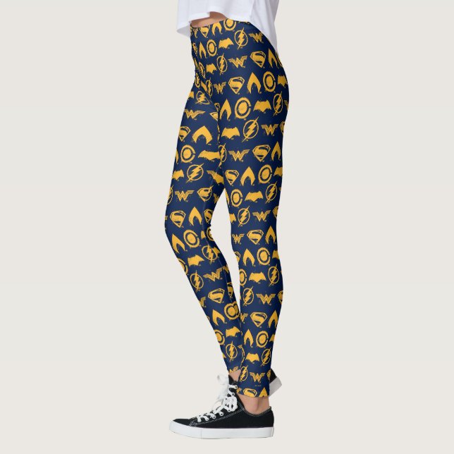 Leggings Liga de la Justicia | Diseño de símbolos de equipo (Izquierda)