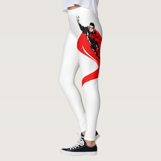 Leggings Liga de la Justicia | Superman Flying Noir Pop Art (Izquierda)