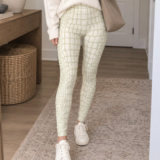 Leggings Light Green Alligator Skin