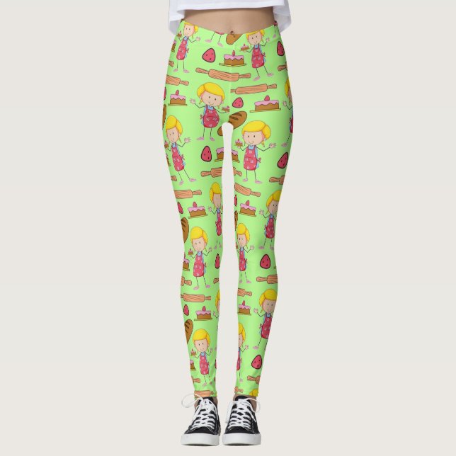 Leggings Lil Miss Baker (Verde pálido) (Anverso)