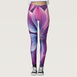 Leggings Lilac Floral Púrpura y Rosa