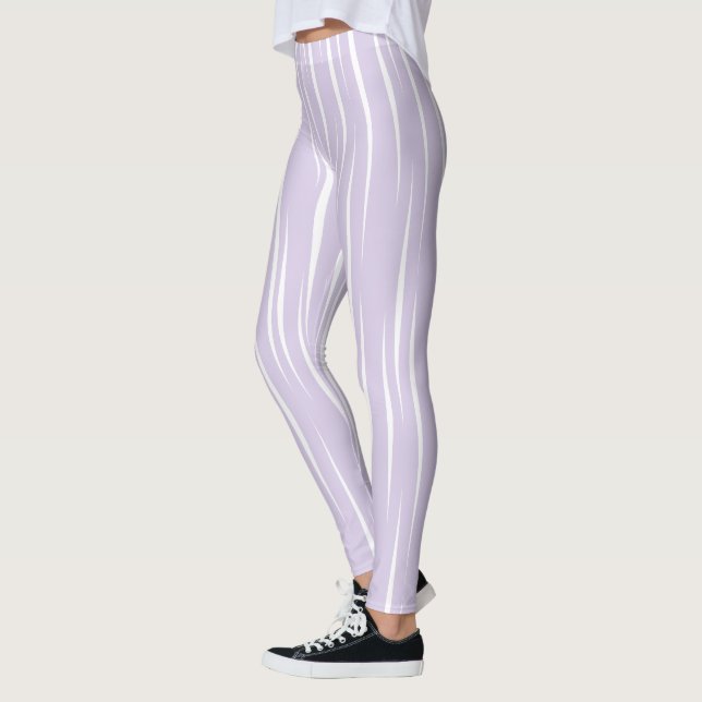 Leggings Lilac Llamas Blancas Refinadas Únicas (Izquierda)