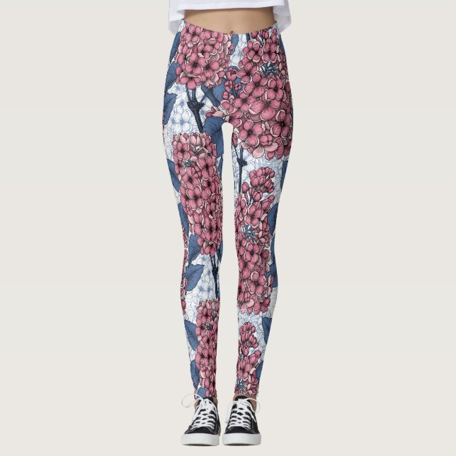 Leggings Lilac rosa y azul (Anverso)