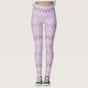 Leggings Lilac, rosa, zigzag