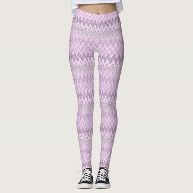 Leggings Lilac, rosa, zigzag (Anverso)
