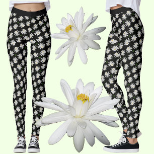 Leggings Lilis de agua blanca - Piernas florales