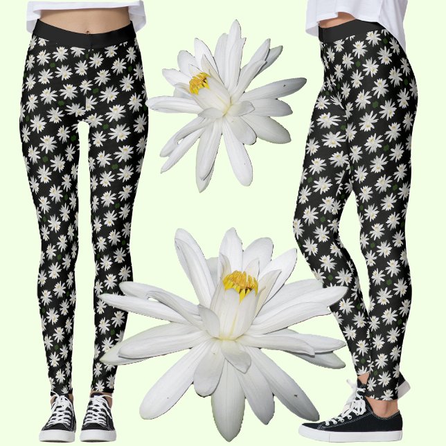Leggings Lilis de agua blanca - Piernas florales (Subido por el creador)