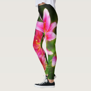 Leggings Lilis de la antorcha olímpica rosada caliente