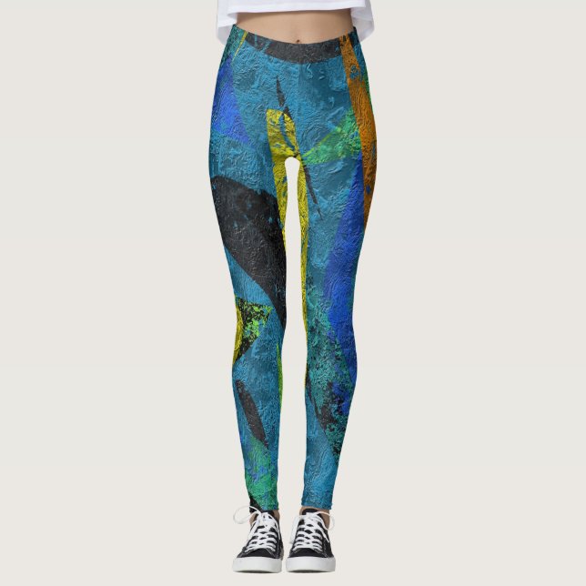 Leggings Lilo- Recortes turquesa (Anverso)