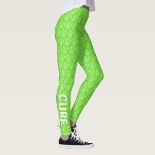 Leggings Lime Green Awareness Ribbon Personalizado Art Legg