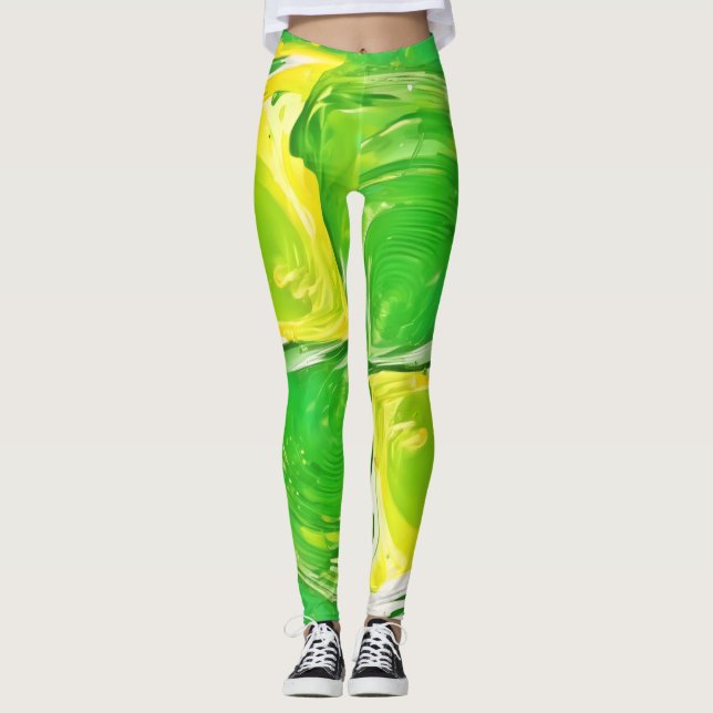 Leggings Lime Green Spiral (Anverso)