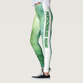 Leggings lime Green Watercolor PERSONALIZAR