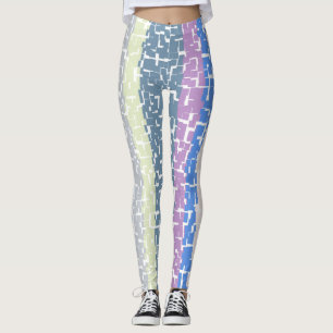 Leggings Lime/Gris/Beige/Rosa/Púrpura/Azul Multicolor Guay