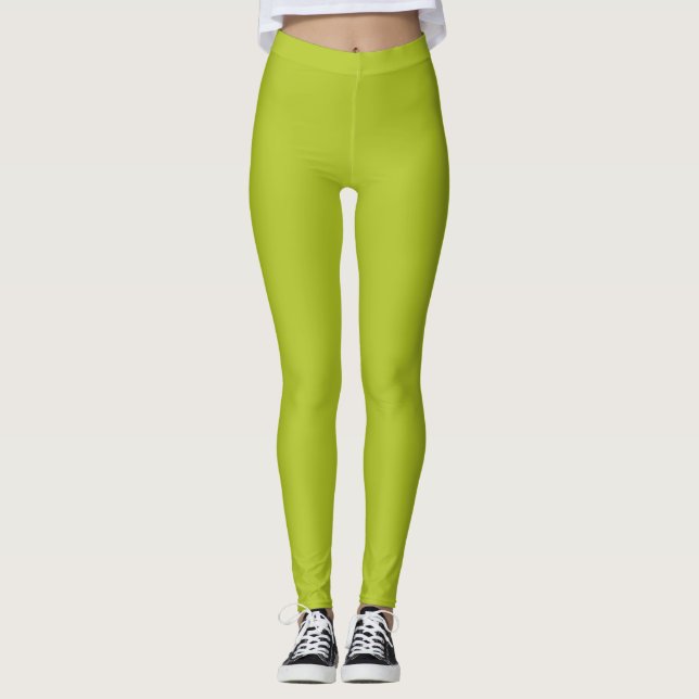 Leggings Lime Llanura Verde y Simple (Anverso)