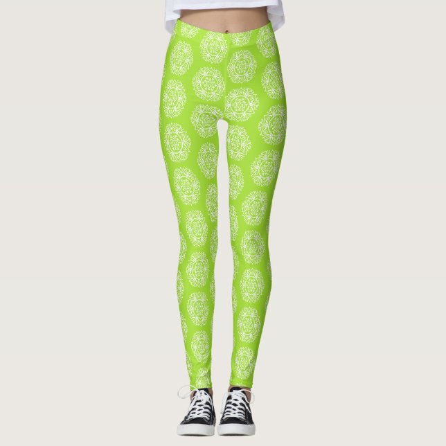 Leggings Lime Mandala (Anverso)